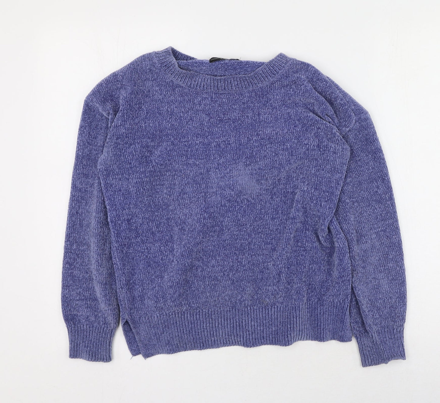 F&F Womens Blue Round Neck  Polyester Pullover Jumper Size 6