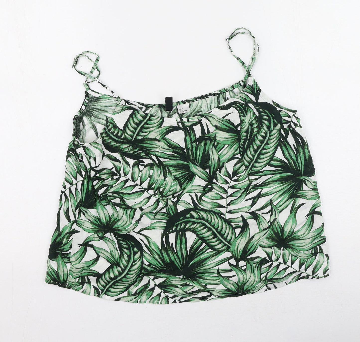 Womens UK Size 10 Divided Green Basic Tank