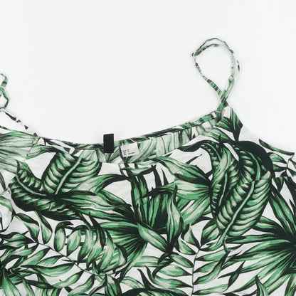 Womens UK Size 10 Divided Green Basic Tank