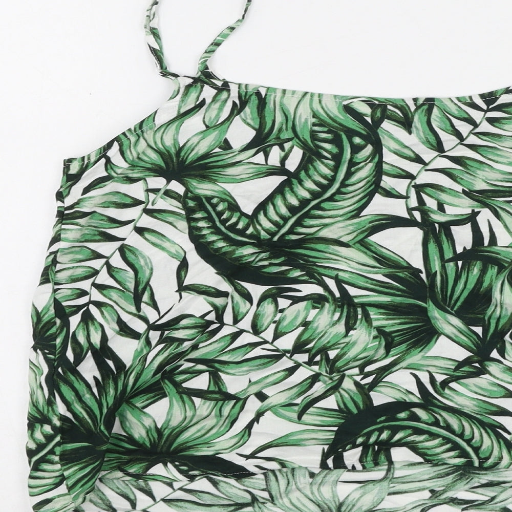 Womens UK Size 10 Divided Green Basic Tank
