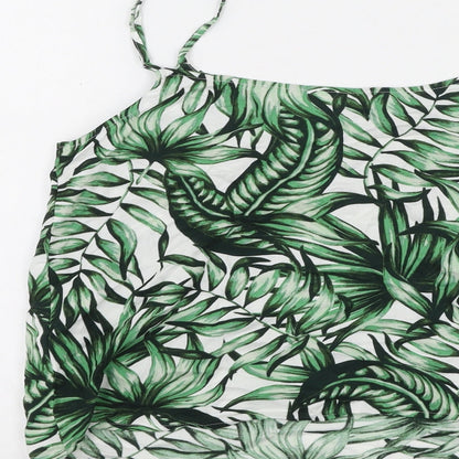 Womens UK Size 10 Divided Green Basic Tank