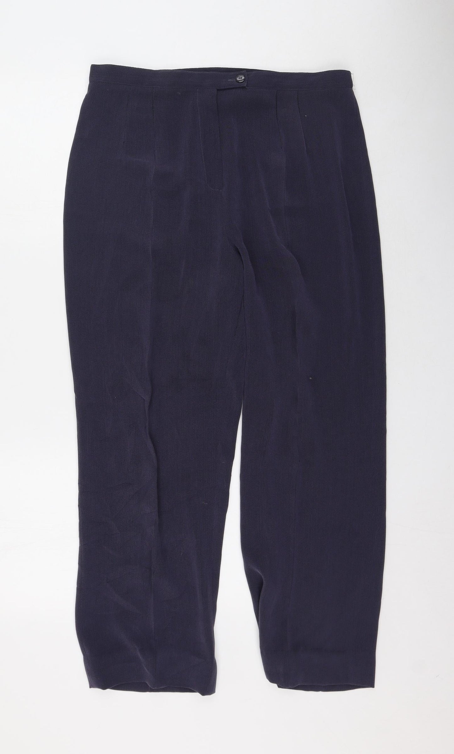Womens UK Size 16 Gold Regular Fit  Blue Trousers