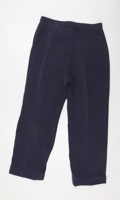 Womens UK Size 16 Gold Regular Fit  Blue Trousers