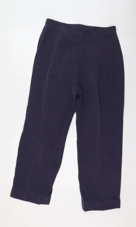 Womens UK Size 16 Gold Regular Fit  Blue Trousers