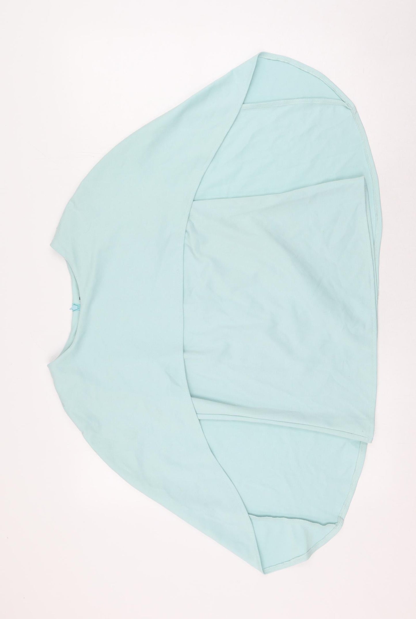 Melczarkowsski Womens Blue  Polyester Basic Blouse Size M Round Neck