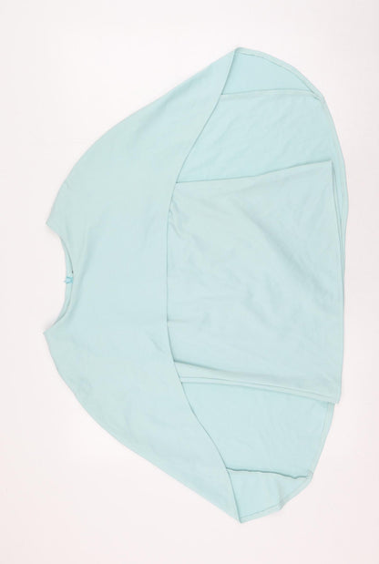 Melczarkowsski Womens Blue  Polyester Basic Blouse Size M Round Neck