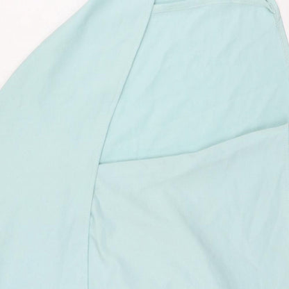 Melczarkowsski Womens Blue  Polyester Basic Blouse Size M Round Neck