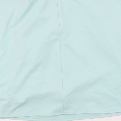 Melczarkowsski Womens Blue  Polyester Basic Blouse Size M Round Neck