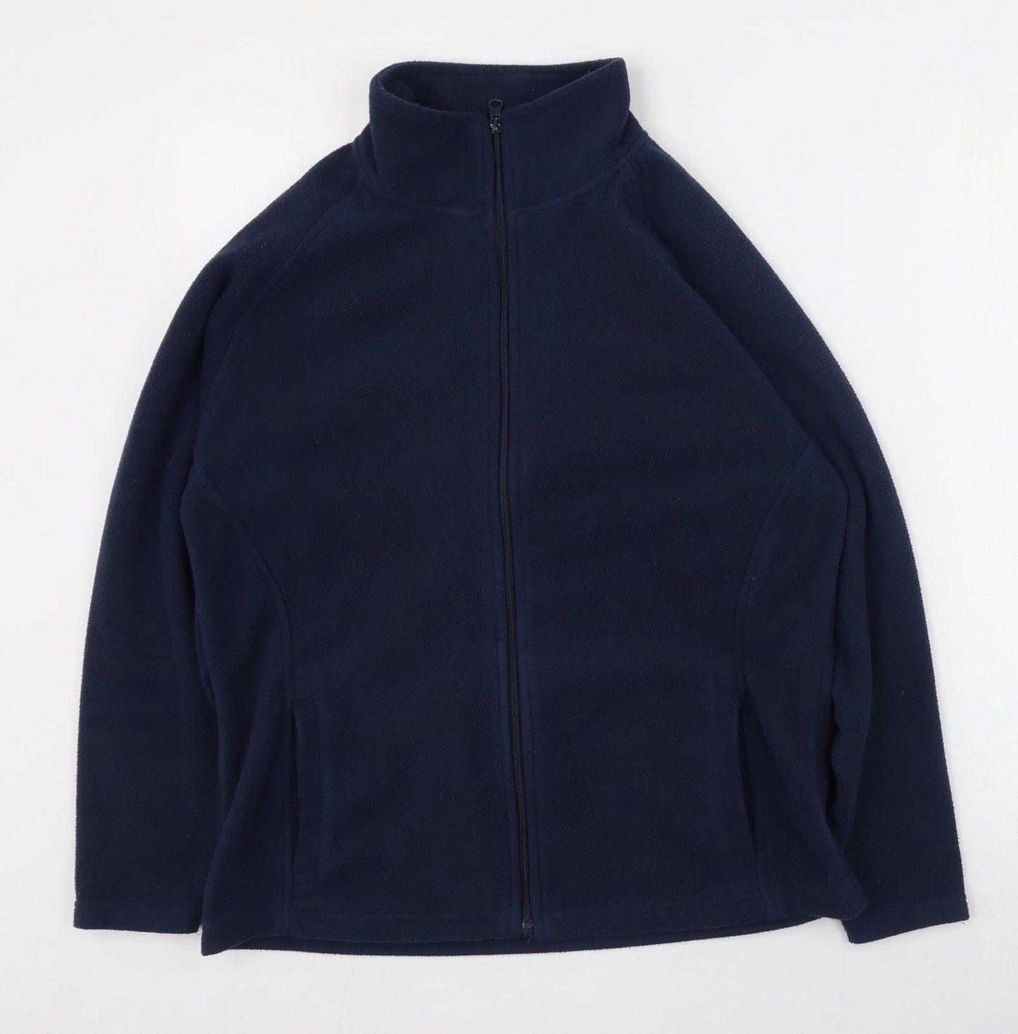 Tru collection  Mens Blue High Neck  Polyester Full Zip Jumper Size S