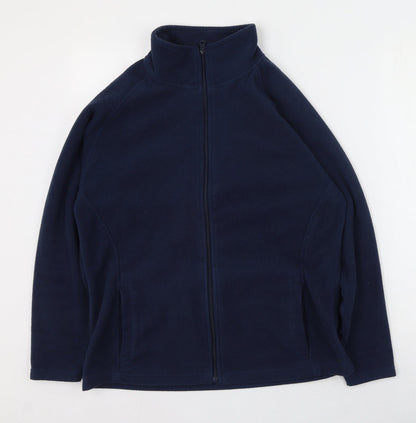 Tru collection  Mens Blue High Neck  Polyester Full Zip Jumper Size S