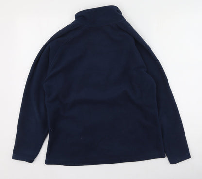 Tru collection  Mens Blue High Neck  Polyester Full Zip Jumper Size S