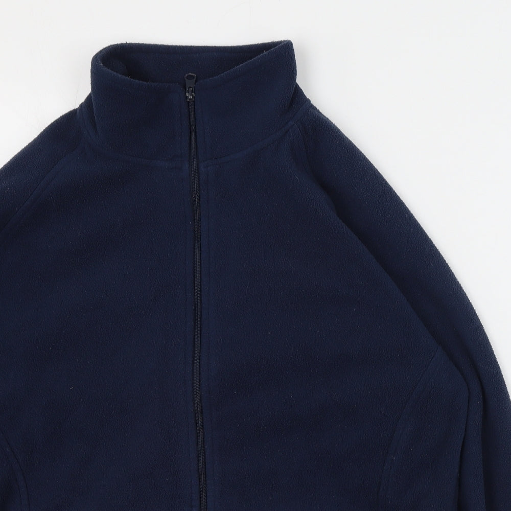 Tru collection  Mens Blue High Neck  Polyester Full Zip Jumper Size S