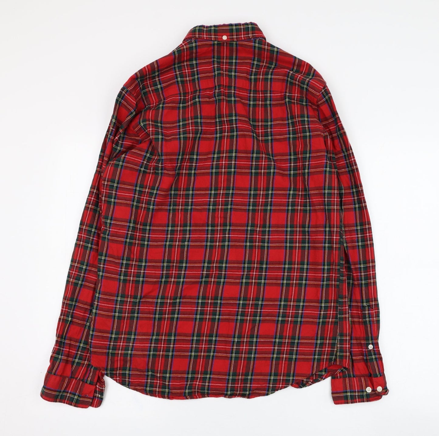 Mens UK Size M NEXT Red  Button-Up Long Sleeve Casual Shirt