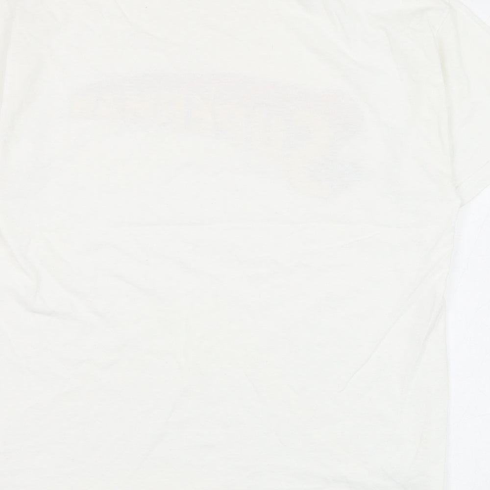 Gildan Boys White  Cotton Basic T-Shirt Size M Round Neck Pullover - Superman