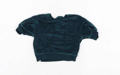 NEXT Girls Green  Cotton Pullover Jumper Size 3-6 Months  Pullover - Star