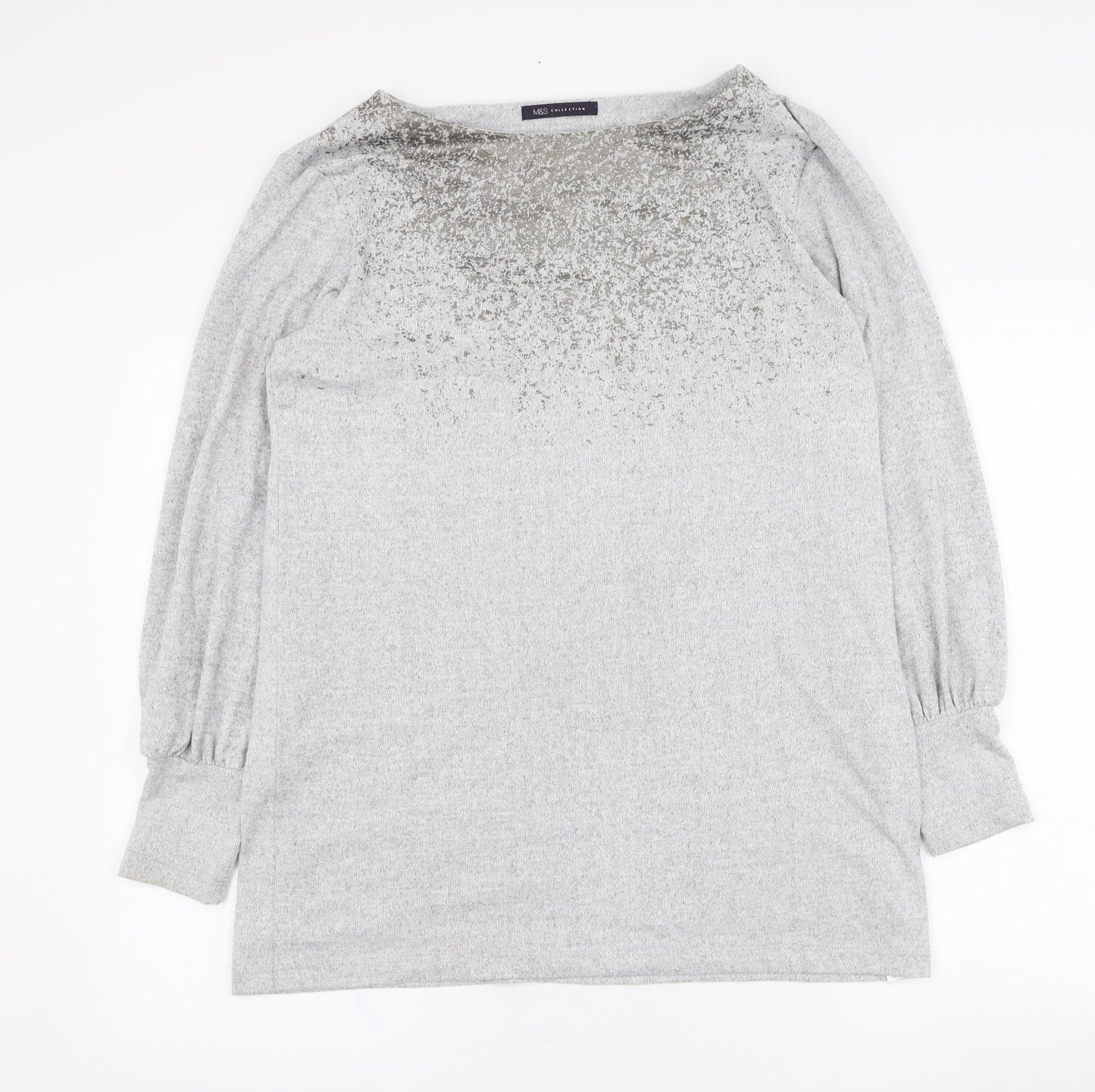 Womens UK Size 12 Marks and Spencer Grey Pullover Sweatshirt