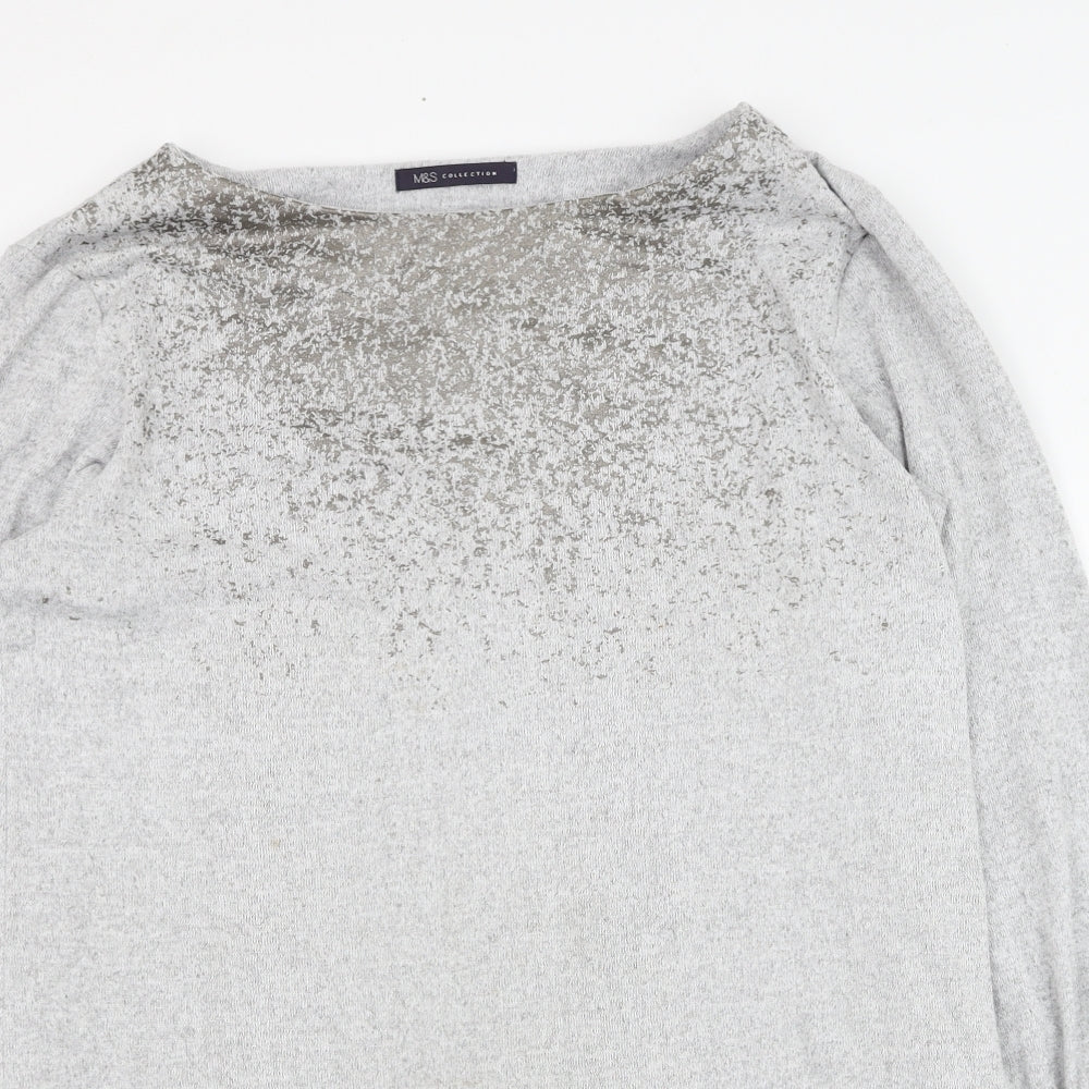 Womens UK Size 12 Marks and Spencer Grey Pullover Sweatshirt