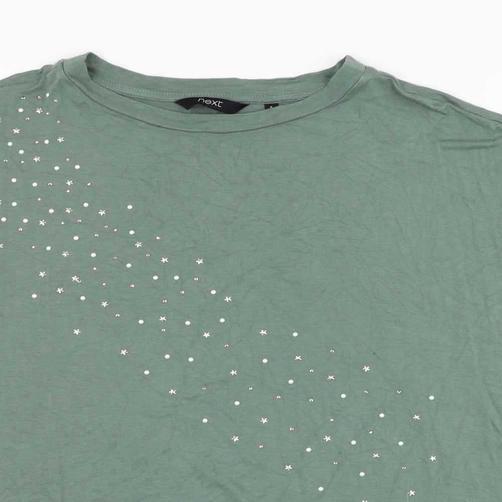 Womens UK Size 6 NEXT Green Basic T-Shirt