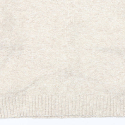 Primark Womens Beige Round Neck  Acrylic Pullover Jumper Size 6