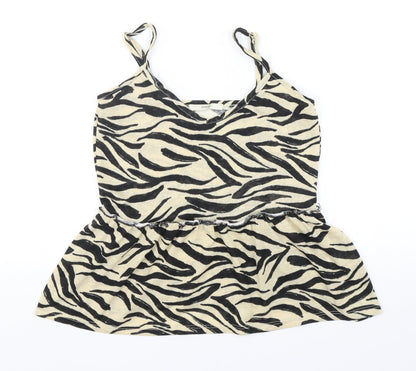 George Womens Multicoloured Animal Print Polyester Camisole Tank Size 8 V-Neck