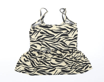 George Womens Multicoloured Animal Print Polyester Camisole Tank Size 8 V-Neck