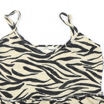 George Womens Multicoloured Animal Print Polyester Camisole Tank Size 8 V-Neck