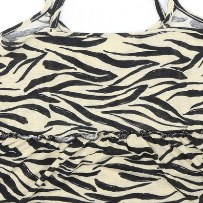 George Womens Multicoloured Animal Print Polyester Camisole Tank Size 8 V-Neck