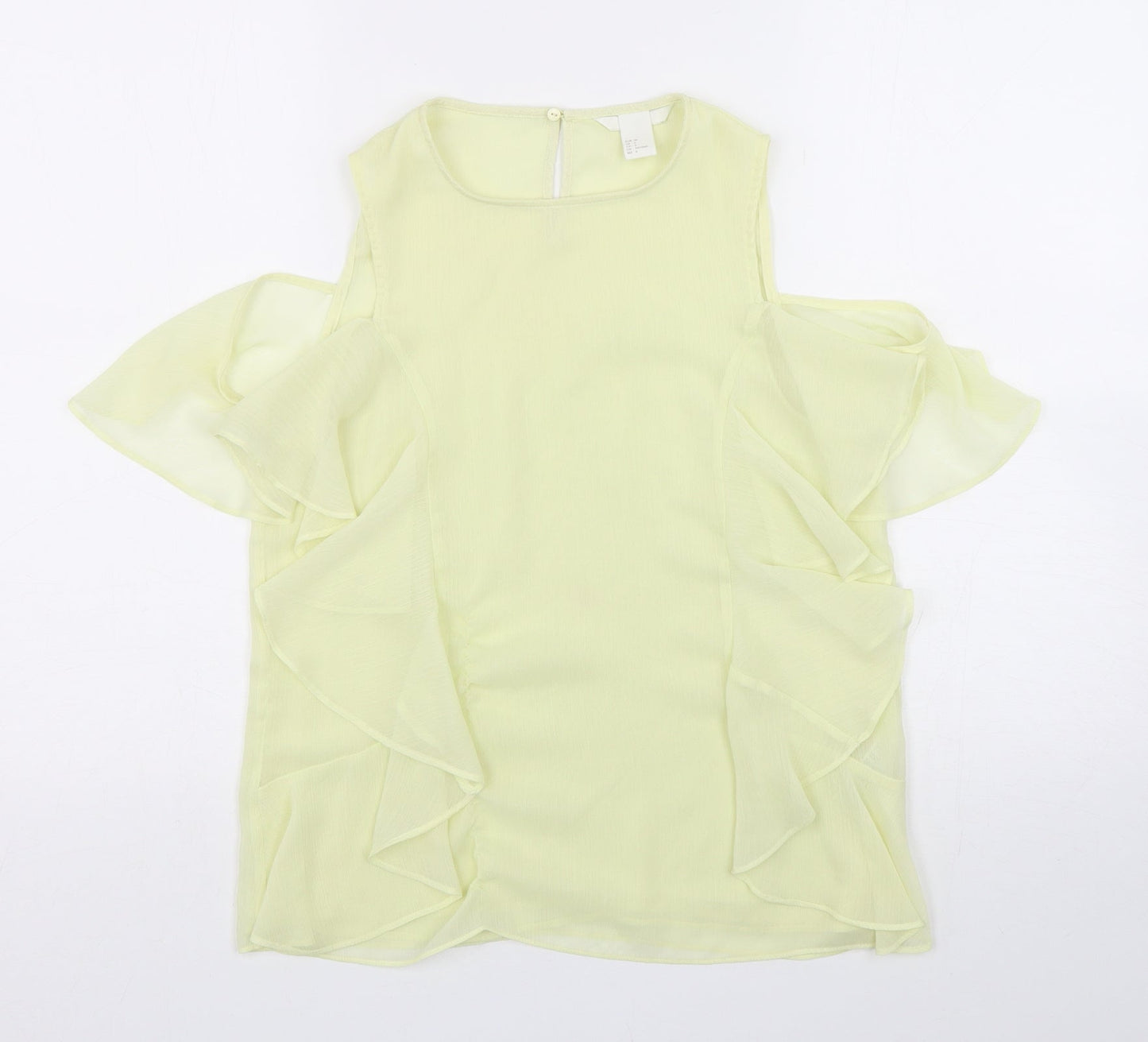 Womens UK Size 8 H&M Green Basic Blouse