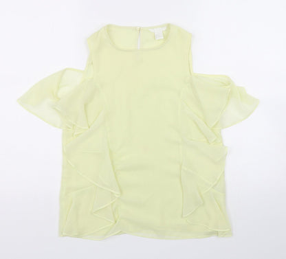 Womens UK Size 8 H&M Green Basic Blouse