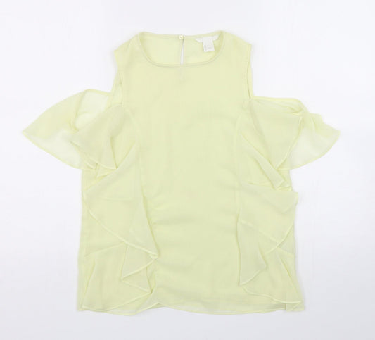 Womens UK Size 8 H&M Green Basic Blouse