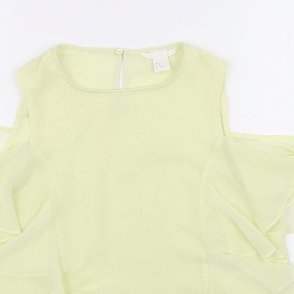 Womens UK Size 8 H&M Green Basic Blouse