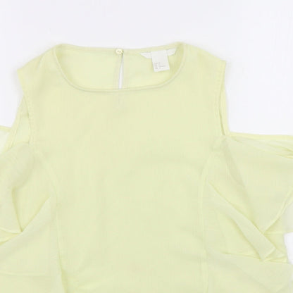 Womens UK Size 8 H&M Green Basic Blouse