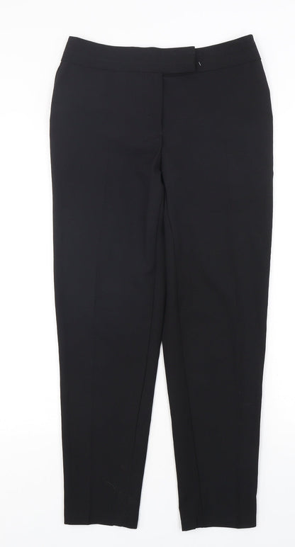 George Womens Black  Polyester Trousers  Size 8 L28 in Regular Hook & Eye
