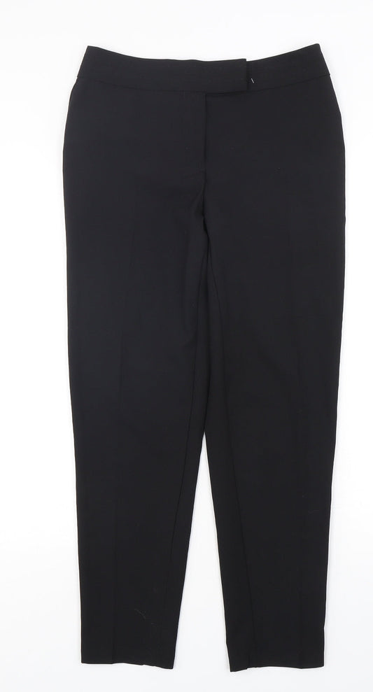 George Womens Black  Polyester Trousers  Size 8 L28 in Regular Hook & Eye