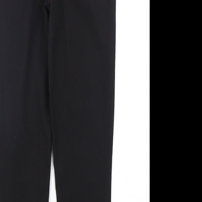 George Womens Black  Polyester Trousers  Size 8 L28 in Regular Hook & Eye