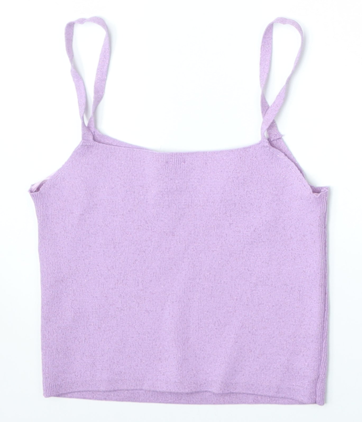 George Womens Purple  Polyester Cropped Tank Size M Square Neck