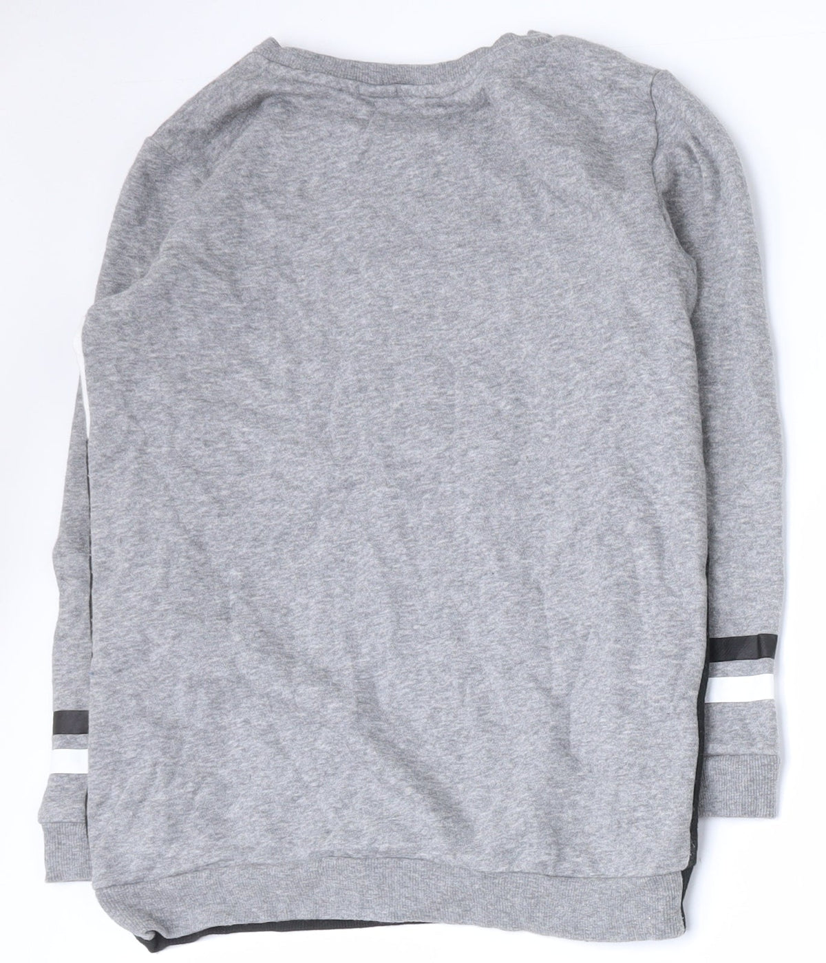 Back view of H&M girls’ multicoloured colourblock cotton pullover sweatshirt, size 9-10, years pullover