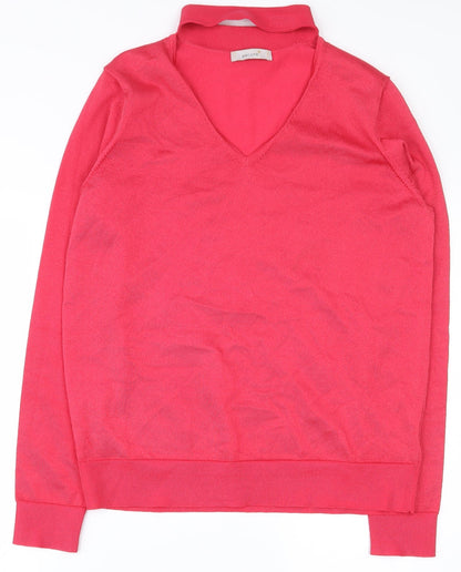 Womens UK Size 14 Per Una Pink Basic T-Shirt