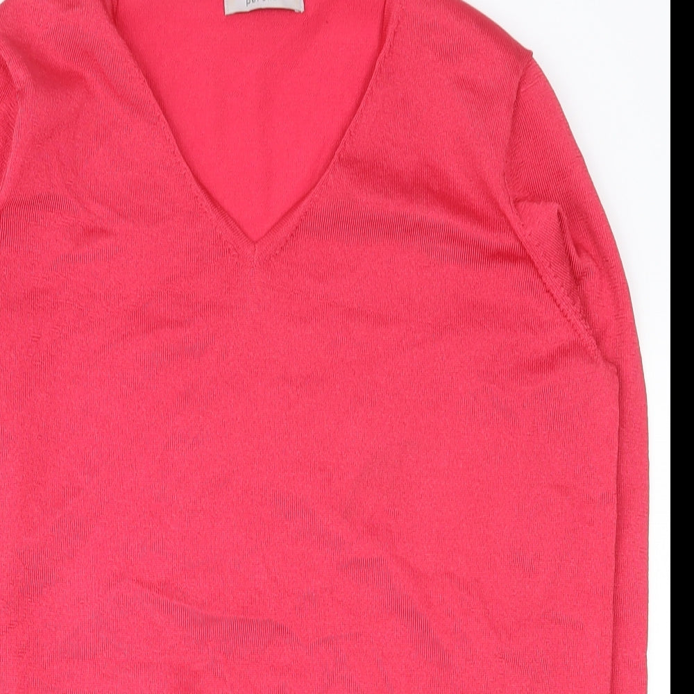Womens UK Size 14 Per Una Pink Basic T-Shirt