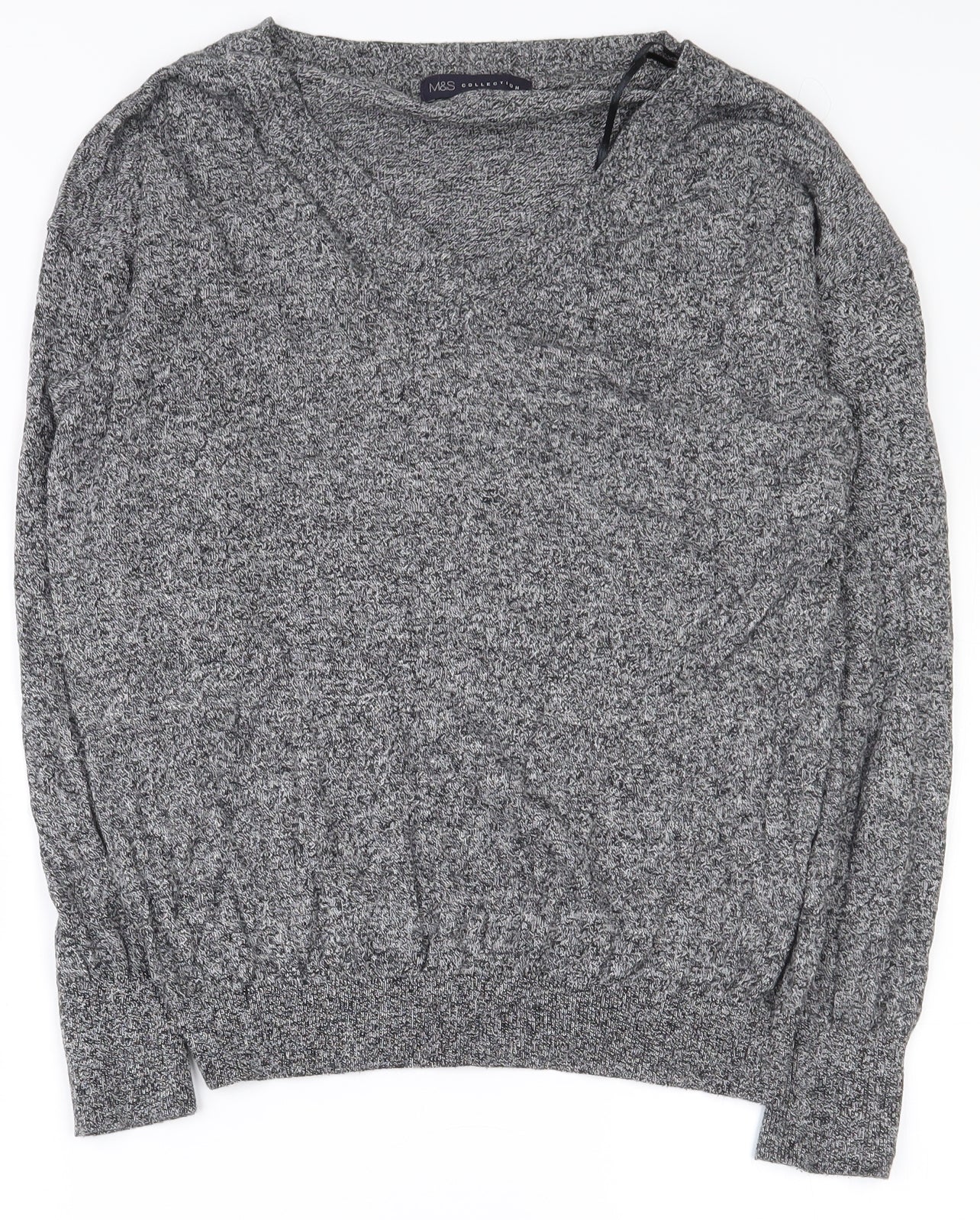 Womens UK Size 10 Marks and Spencer Grey Pullover Jumper
