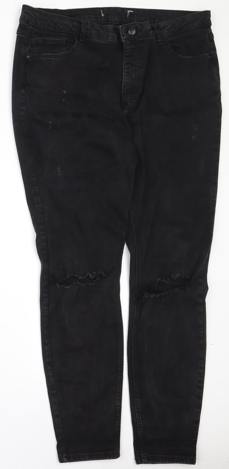 Womens UK Size 34 in Preworn Regular Fit Skinny Black Jeans