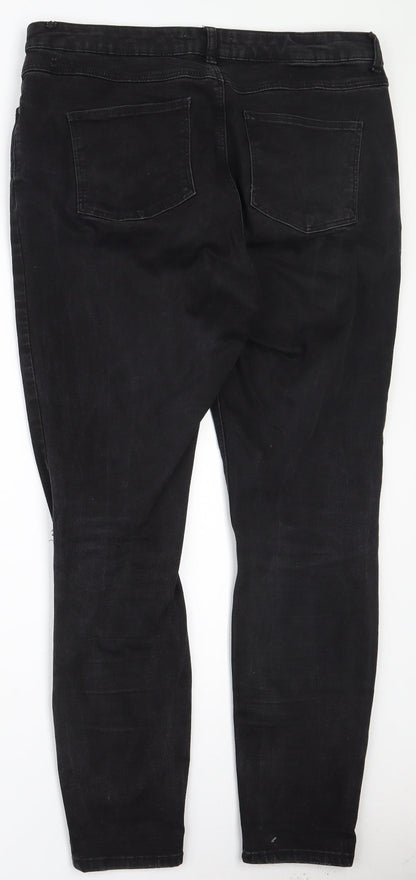 Womens UK Size 34 in Preworn Regular Fit Skinny Black Jeans