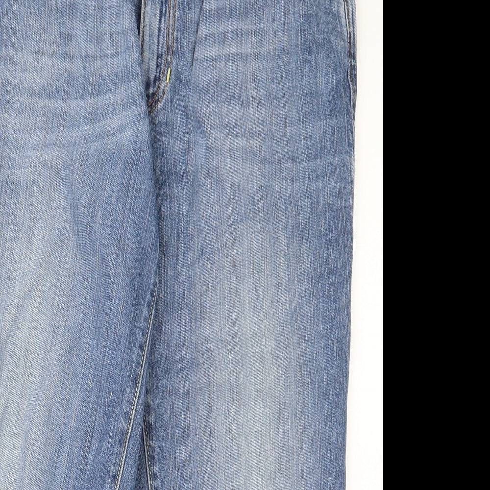 Gap Womens Blue  Cotton Straight Jeans Size 6 L20.5 in Regular Zip