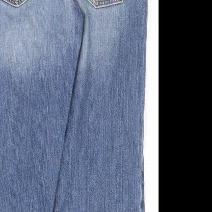 Gap Womens Blue  Cotton Straight Jeans Size 6 L20.5 in Regular Zip