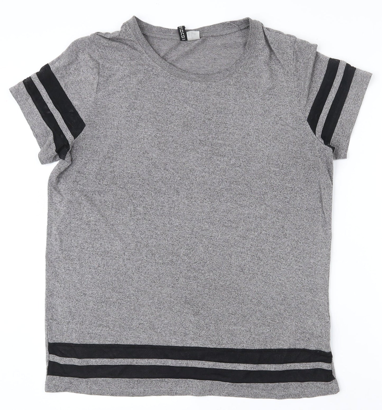 Womens UK Size S H&M Grey Basic T-Shirt
