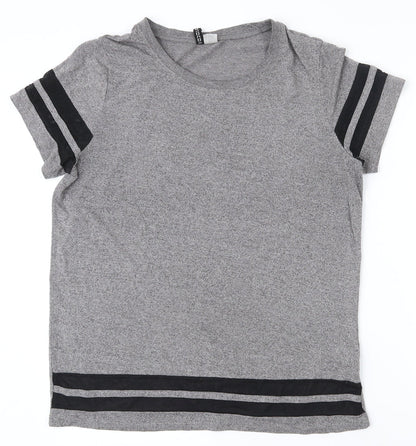 Womens UK Size S H&M Grey Basic T-Shirt