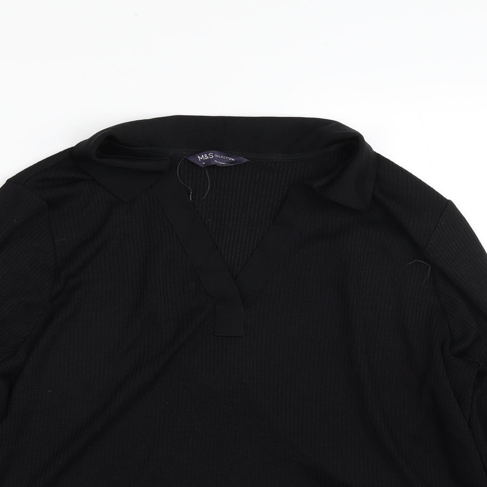 Womens UK Size 18 Marks and Spencer Black Pullover Sweatshirt