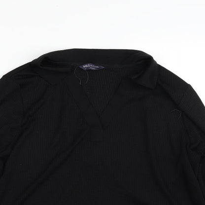 Womens UK Size 18 Marks and Spencer Black Pullover Sweatshirt