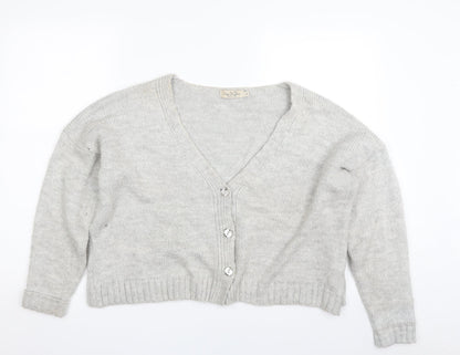 Womens UK Size L Nada del Riccio Grey Cardigan Jumper