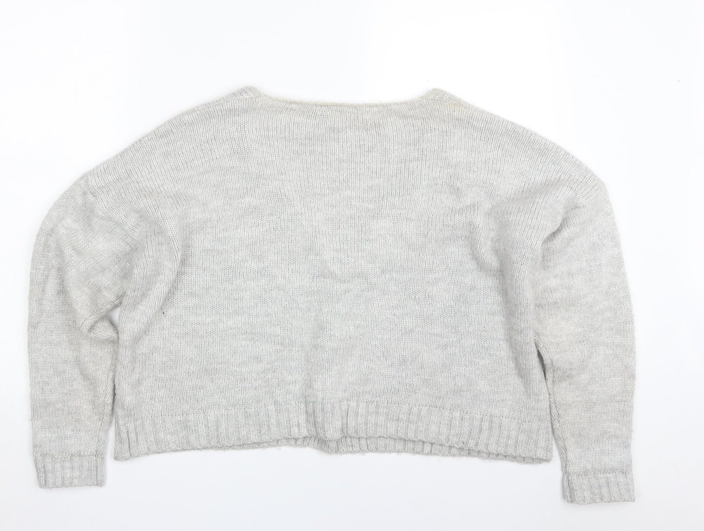 Womens UK Size L Nada del Riccio Grey Cardigan Jumper